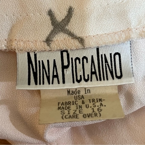 Vintage 80s Nina Piccalino Three-Button Blouse Soft Pink 16 - Picture 3 of 8